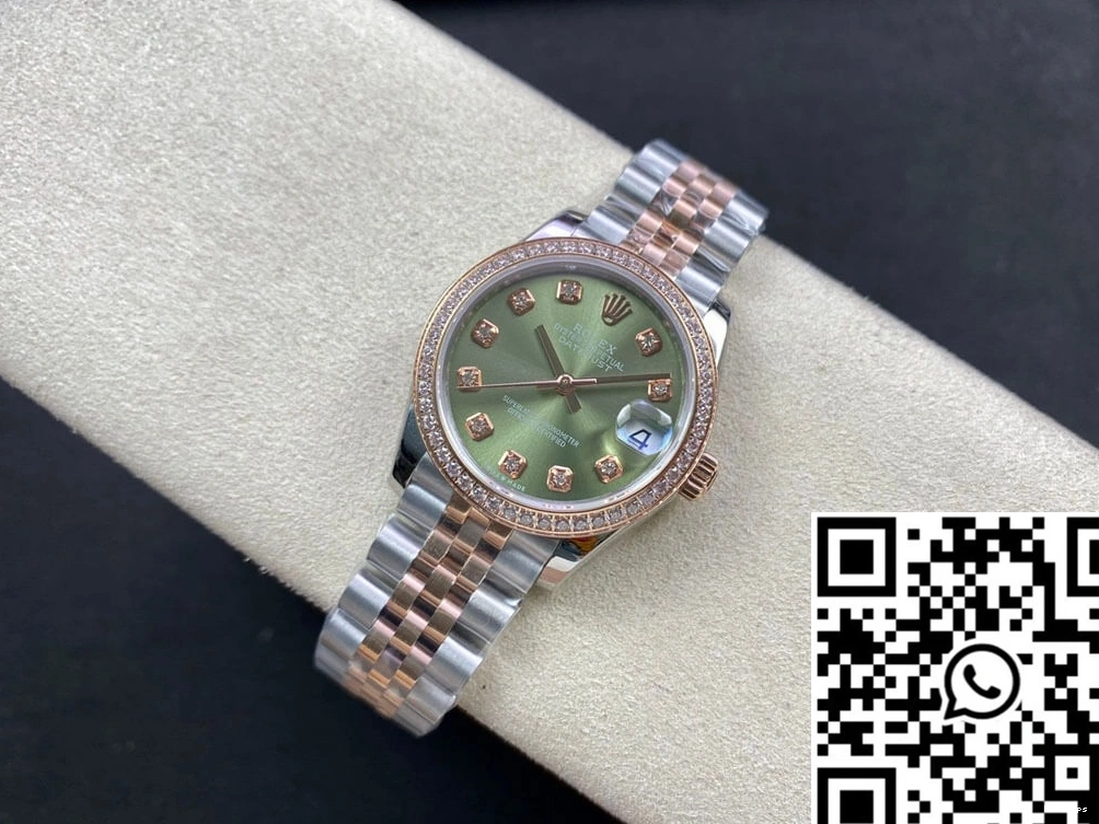 EW 31MM Datejust Diamond-set Rolex Dial Green Factory 1123